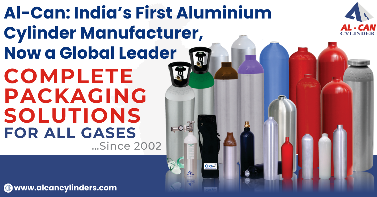 Al-Can’s complete range of aluminium cylinders for medical, industrial, scuba and fire safety applications